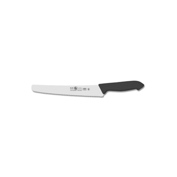 סכין לחם משופע 25 ס"מ ידית שחורה ICEL PROFLEX