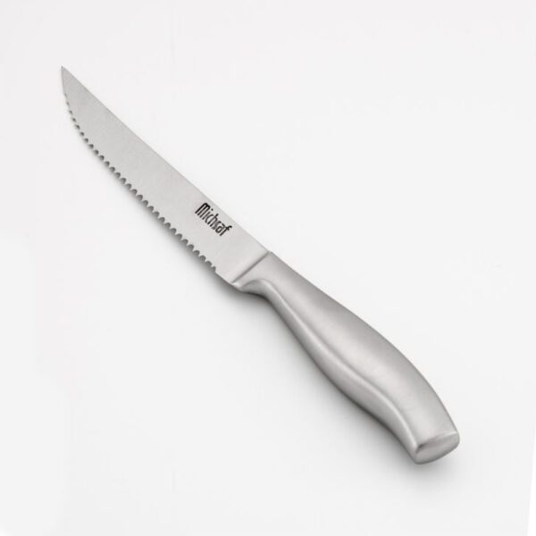 סט 12 סכין סטייק - דגם רונה מכסף