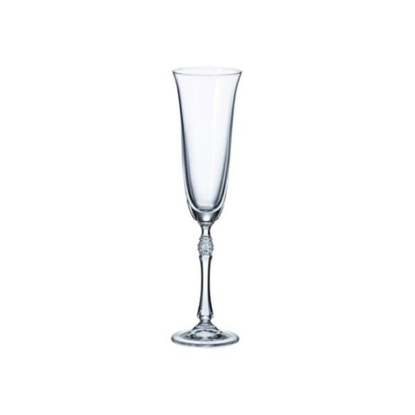 סט 6 כוס שמפניה - 190 מ"ל דגם PARUS קריסטל בוהמיה