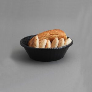 סלסלה ללחם עגולה מלמין שחור 24 ס"מ
