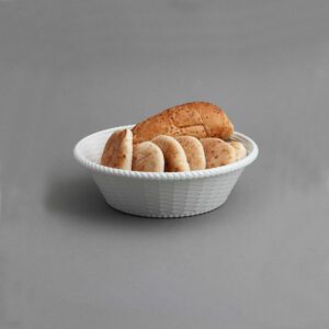 סלסלה ללחם עגולה מלמין לבן 24 ס"מ