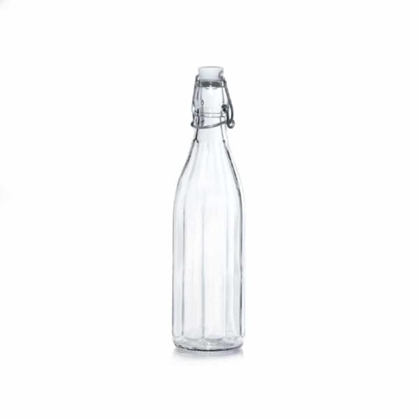 בקבוק זכוכית 1 ליטר צבע אסיד עם פקק מתרומם 3T05951