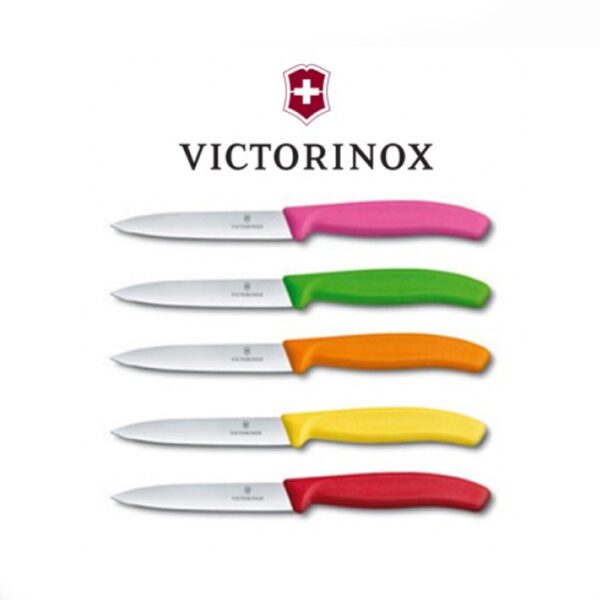 סכין ירקות שפיץ חלקה 10 ס"מ ויקטורינוקס | Victorinox