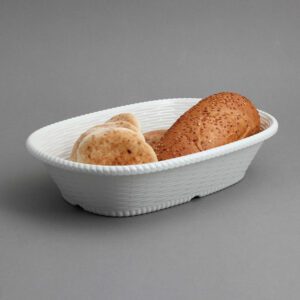 סלסלה ללחם אובלית מלמין לבן 27 ס"מ