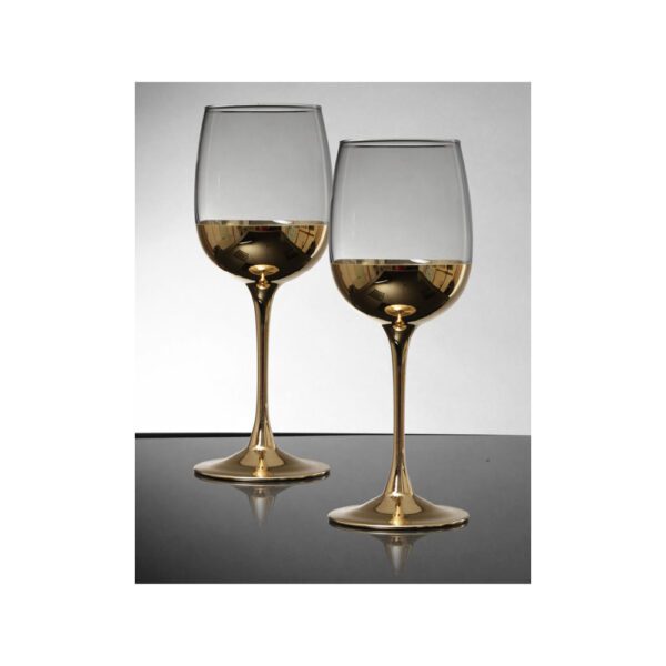 סט 2 כוס יין - GOLD זהב 450 מ"ל
