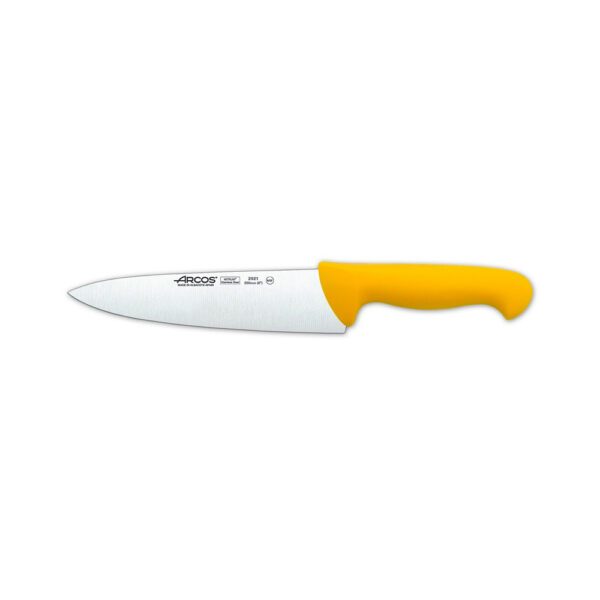 סכין שף 20 ס"מ ידית צהובה