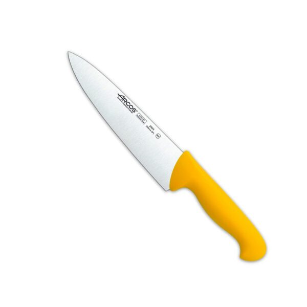 סכין שף 25 ס"מ ידית צהובה