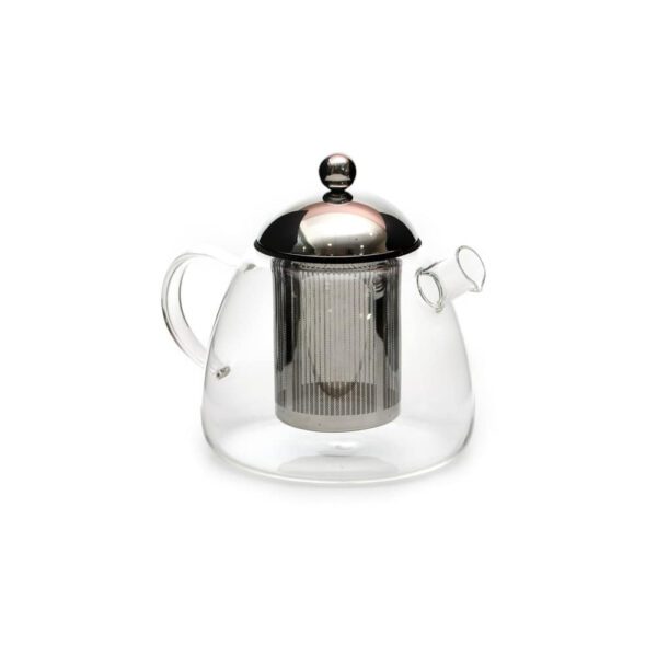 קומקום תה זכוכית מכסה ומסנן נירוסטה 1.3 ליטר