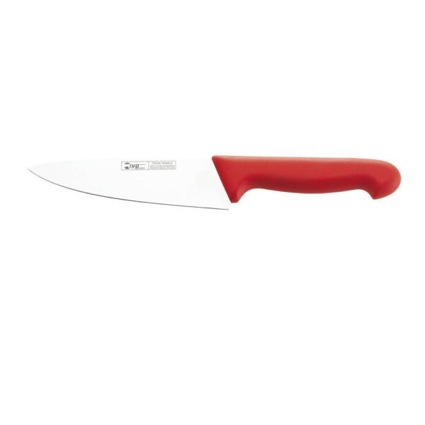 סכין שף 25 ס"מ ידית אדומה IVO