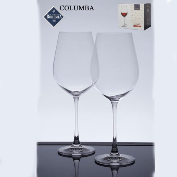 סט 6 כוס יין 650 מ"ל COLUMBA קריסטל בוהמיה