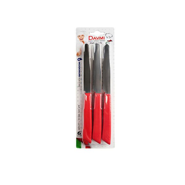 סט 6 סכינים למטבח צבע אדום - איטליה InoxBonomi