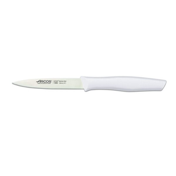סכין ירקות חלק שפיץ לבן 10 ס"מ Arcos