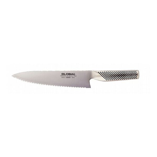 סכין שף משוננת 20 ס"מ GLOBAL G-22
