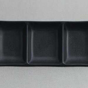 רוטביה מחולקת ל-3 8X19 ס”מ דמוי אבן זן מלמין שחור