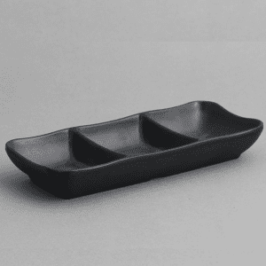 רוטביה מחולקת ל-3 8X19 ס”מ דמוי אבן זן מלמין שחור