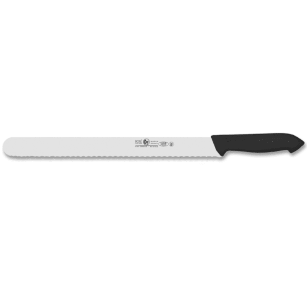 סכין קונדיטור משונן 30 ס"מ ידית שחורה ICEL PROFLEX