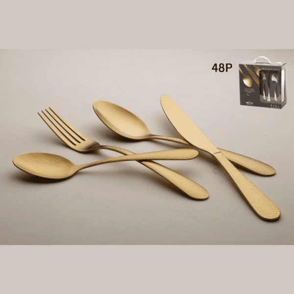 סט סכום 24 חלקים - כסף מעוטר זהב נירוסטה 1018 דגם Miriam מקט - 210714 מחיר לפני - 379 שח מחיר אחרי - 299 שח (6)