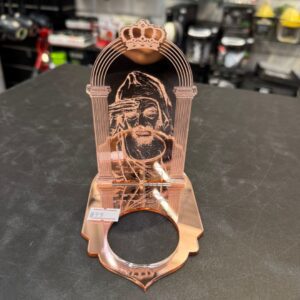 פמוט מראה אקרילי - איור 'סידנא בבא סאלי' רוז גולד