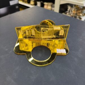 פמוט מראה אקרילי - איור הציון של 'סידנא בבא סאלי' זהב